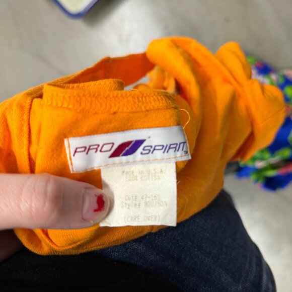 NWT Vintage Pro Spirit 90's Overall Tangerine Cotton Jumper - Picture 3 of 6